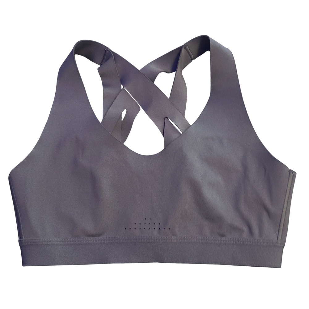 All in Motion Women's Crossback Sports Bra Unpadded Gray Workout Athletic Size S